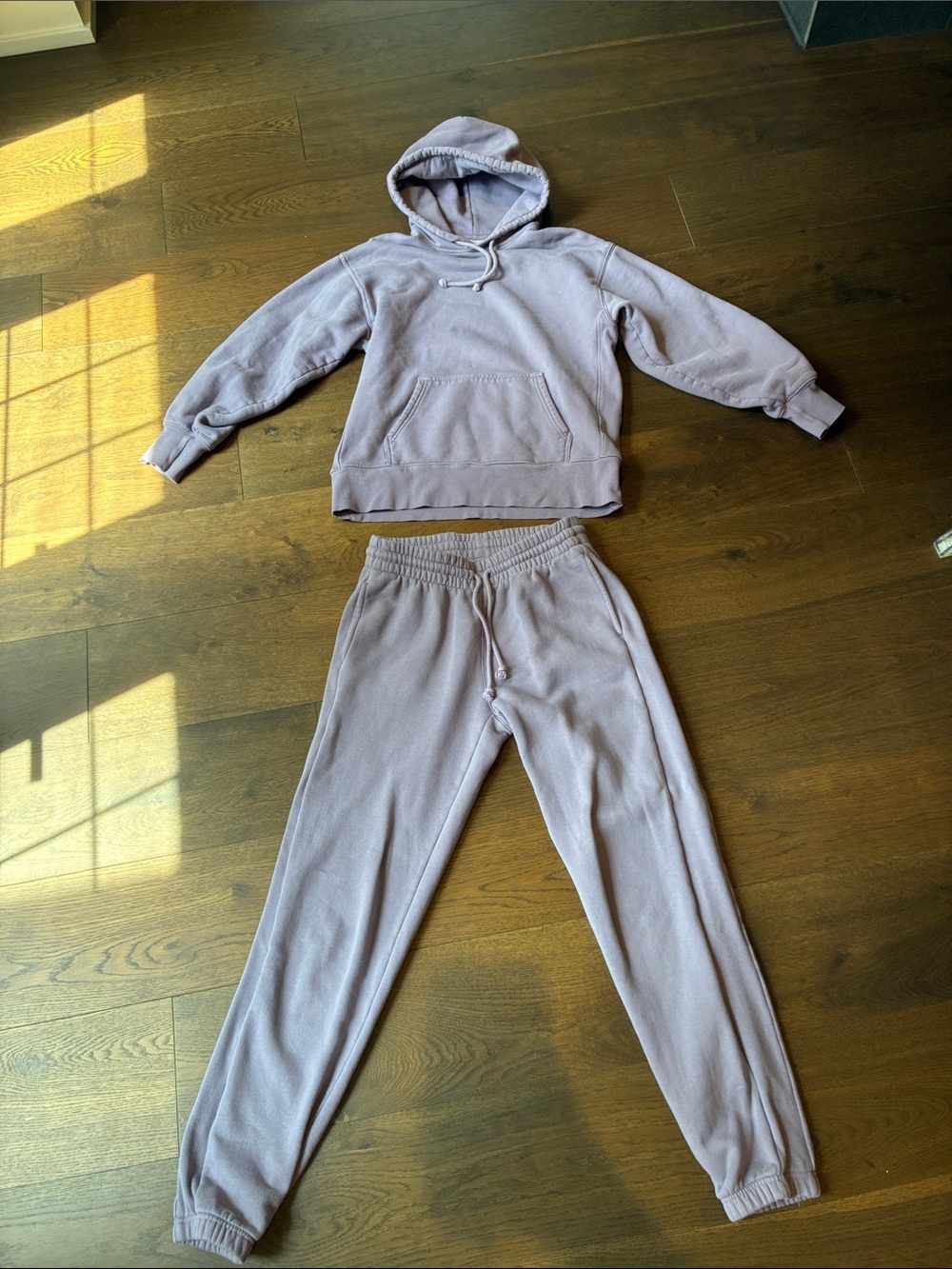 Aritzia Lavender Boyfriend Hoodie & Joggers Set
